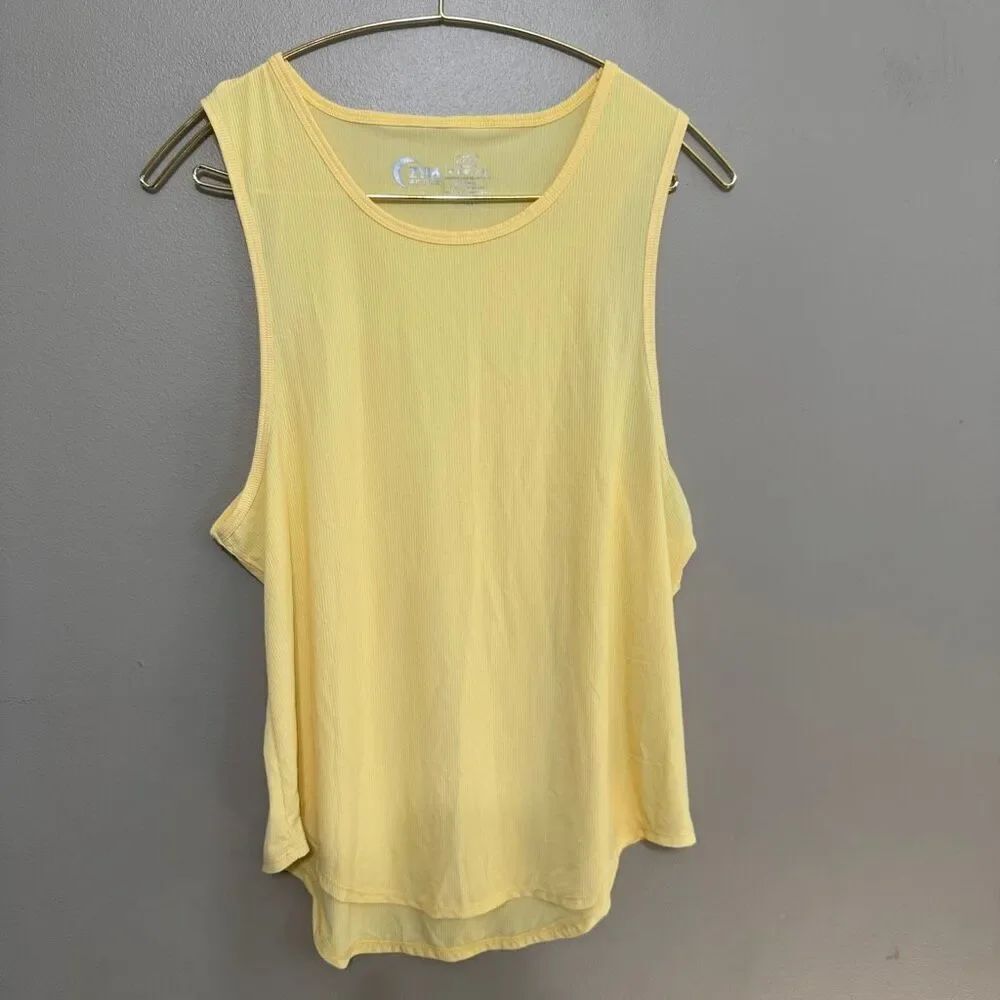 Zyia active lightweight, ribbed, yellow tank size women’s extra large